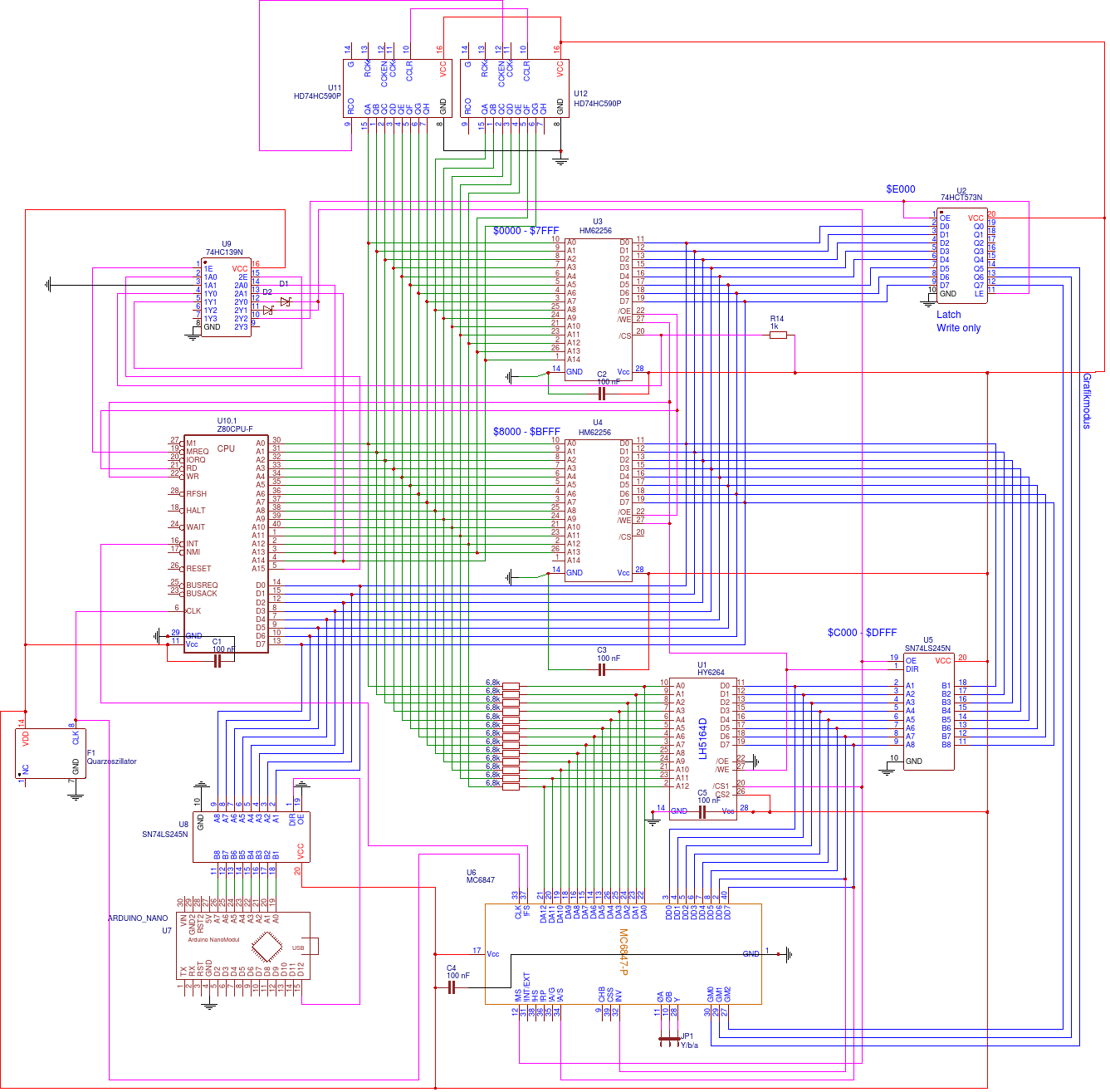 Erster Entwurf zum Z80Ardu